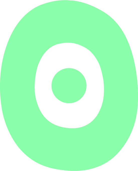 logo del ojo de WOUMO en color verde pastel.